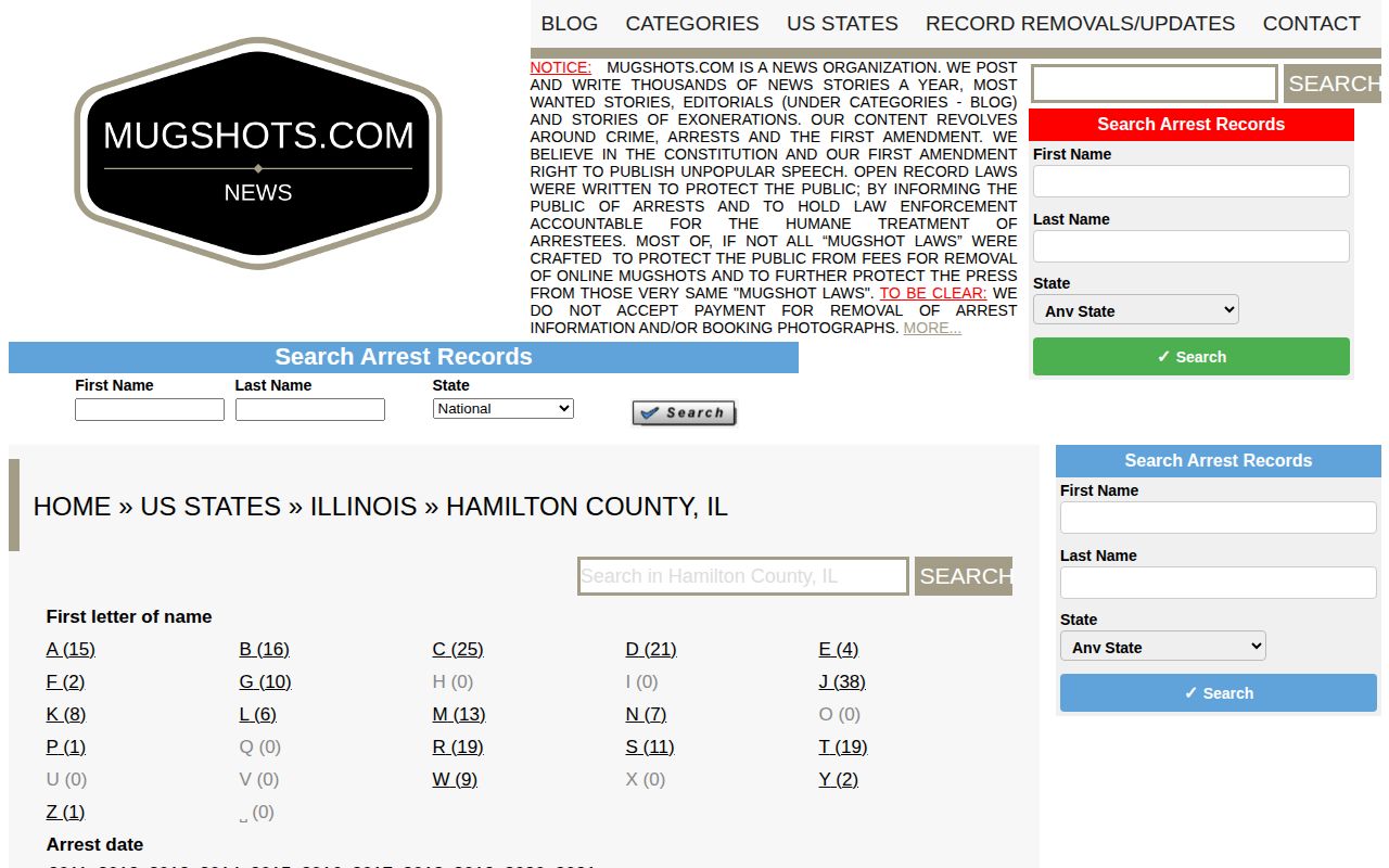 Unofficial historical Hamilton County Illinois aggregator page