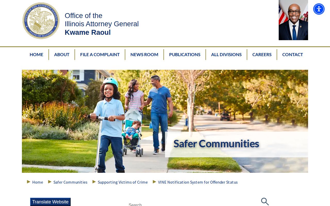 Illinois VINE custody and case notification information for Hamilton County users
